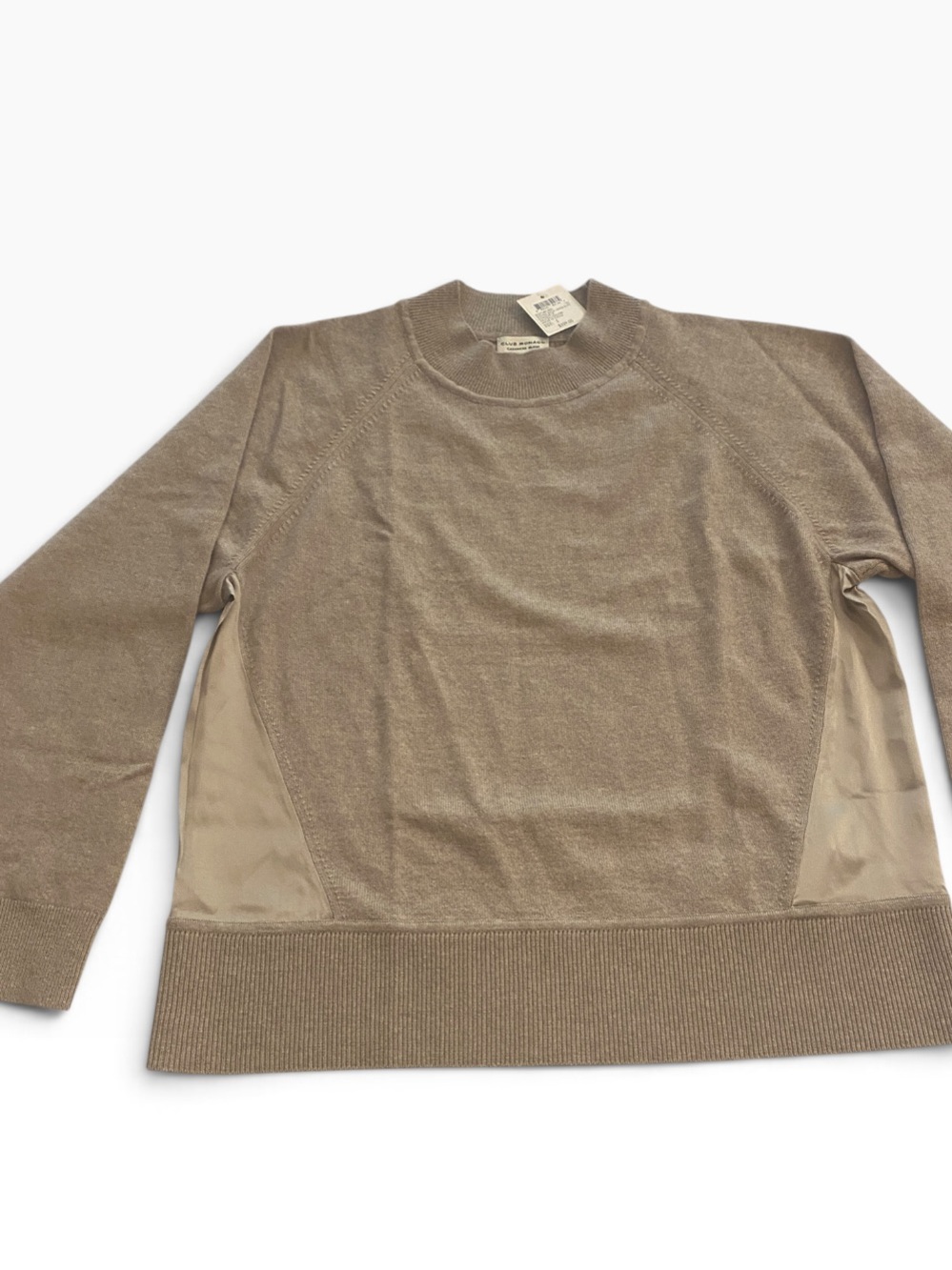 Club Monaco Woman’s Cashmere Tan Taupe Crewneck Sweater